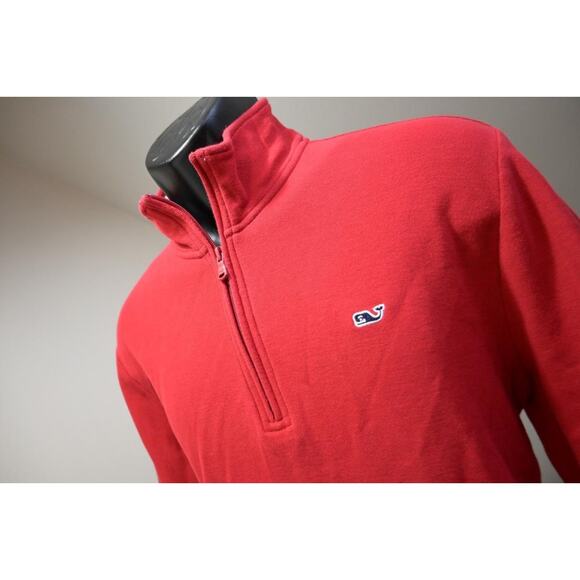 Vineyard Vines Other - Vineyard Vines Pullover 1/4 Zip Neck Long Sleeve Sweater Red Mens Size Medium